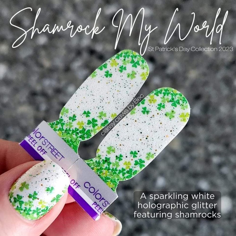 Color Street Shamrock my World nail strip set